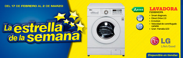 Estrella de la semana Lavadora LG F10BNDPA