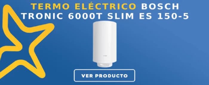Termo Eléctrico Bosch Tronic 6000T Slim ES 150-5 Vertical