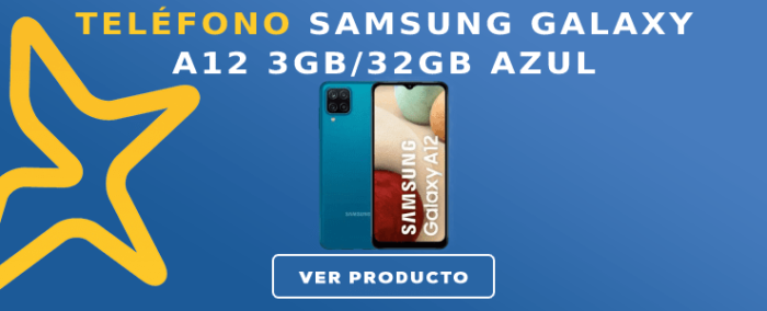 Telefono libre Samsung Galaxy A12 3GB/32GB Azul