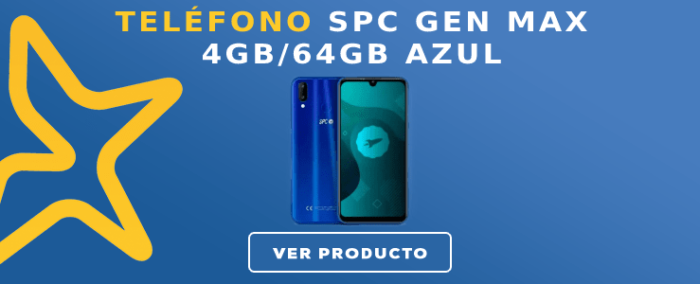 Teléfono libre SPC GEN MAX 4GB/64GB Azul