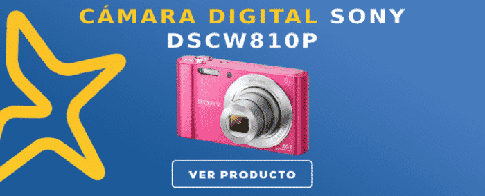 Cámara Digital Sony DSCW810P Rosa