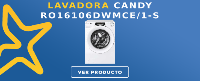 Lavadora carga frontal Candy RO16106DWMCE/1-S