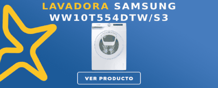 Lavadora carga frontal Samsung WW10T554DTW/S3