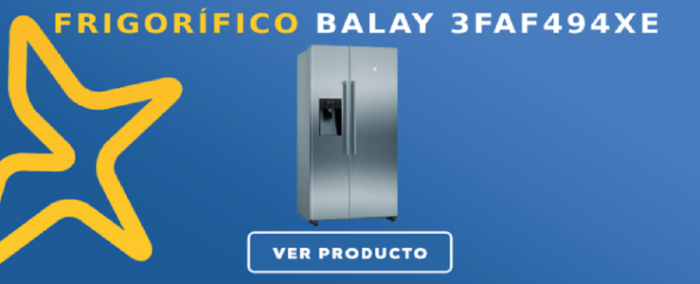 frigorífico americano Balay 3FAF494XE