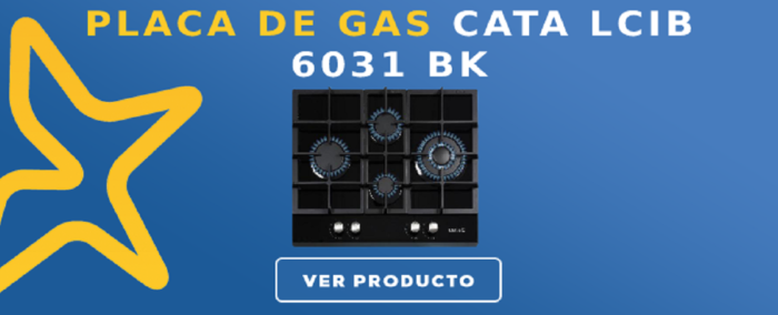 Placa de gas Cata LCIB 6031 BK