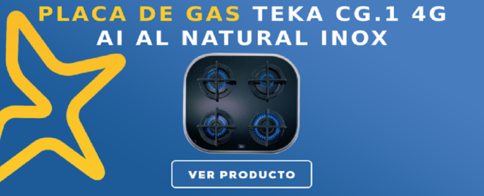 Placa de gas Teka CG.1 4G AI AL Natural Inox