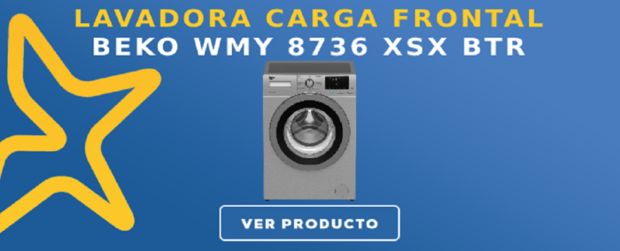 Lavadora carga frontal Beko WMY 8736 XSX BTR