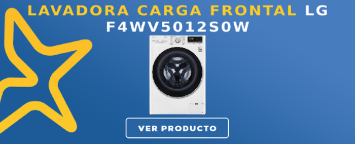 Lavadora carga frontal LG F4WV5012S0W