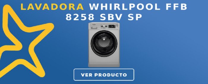 Lavadora carga frontal Whirlpool FFB 8258 SBV SP