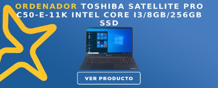 Portátil Toshiba Satellite Pro C50-E-11K Intel Core i3/8GB/256GB SSD