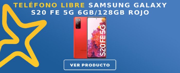 Telefono libre Samsung Galaxy S20 FE 5G 6GB/128GB Rojo