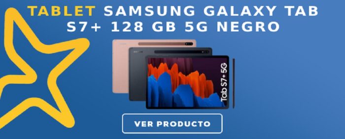 Tablet Samsung Galaxy TAB S7+ 128 GB 5G Negro