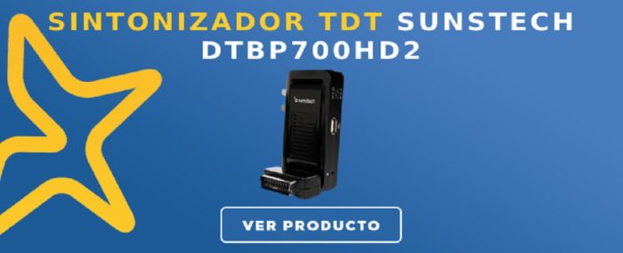 Sintonizador TDT Sunstech DTBP700HD2