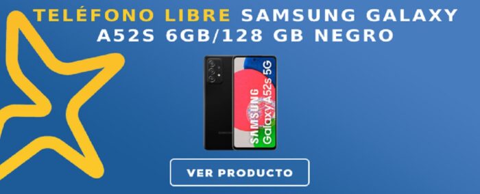 Teléfono Libre Samsung Galaxy A52s 6GB/128 GB Negro