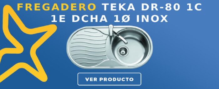 Fregadero TEKA DR-80 1C 1E DCHA 1Ø INOX