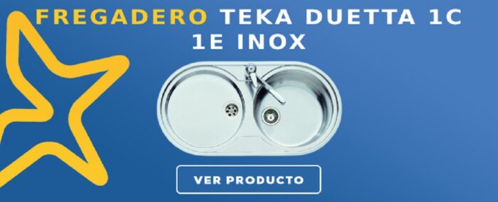 Fregadero TEKA DUETTA 1C 1E INOX