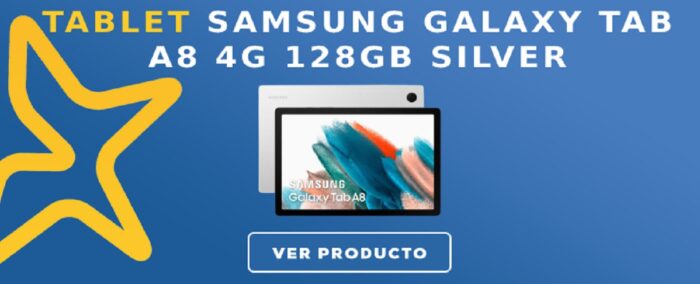 Tablet Samsung Galaxy Tab A8 4G 128GB Silver