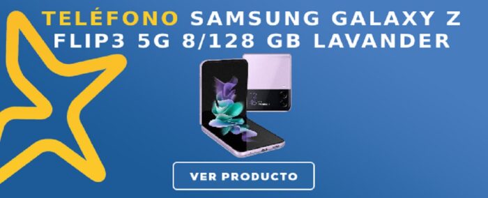 Teléfono Libre Samsung Galaxy Z Flip3 5G 8/128 GB Lavander