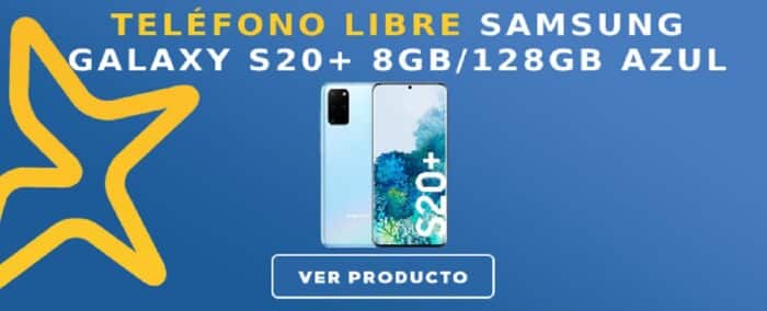 Telefono libre Samsung Galaxy S20+ 8GB/128GB Azul