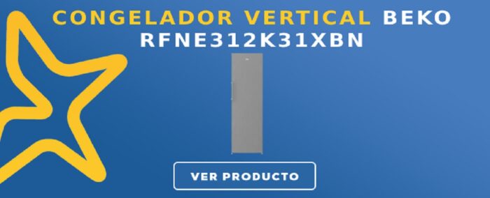 Congelador vertical Beko RFNE312K31XBN