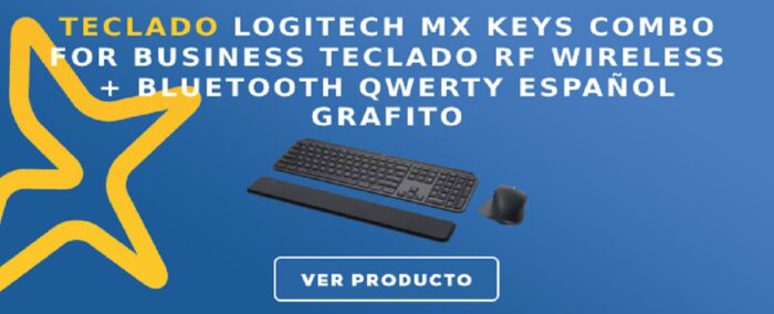 Teclado Logitech MX Keys Combo for Business teclado RF Wireless + Bluetooth QWERTY Español Grafito