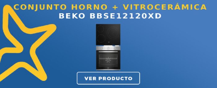 Conjunto horno + vitrocerámica Beko BBSE12120XD
