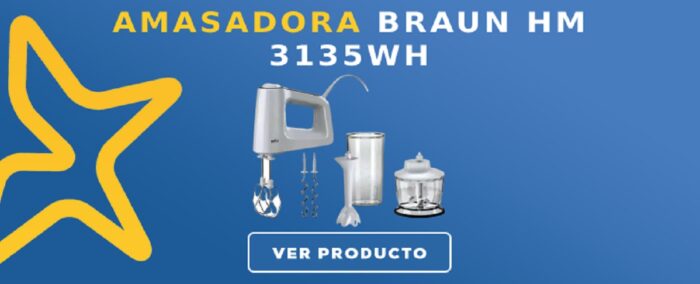 Amasadora Braun HM 3135WH