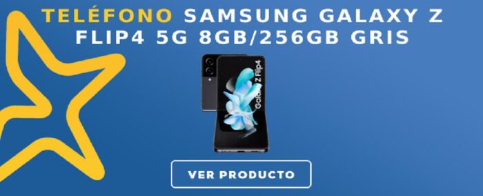 telefono SAMSUNG GALAXY Z FLIP4 5G 8GB/256GB GRIS