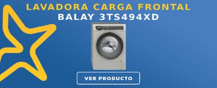 lavadora carga frontal Balay 3TS494XD