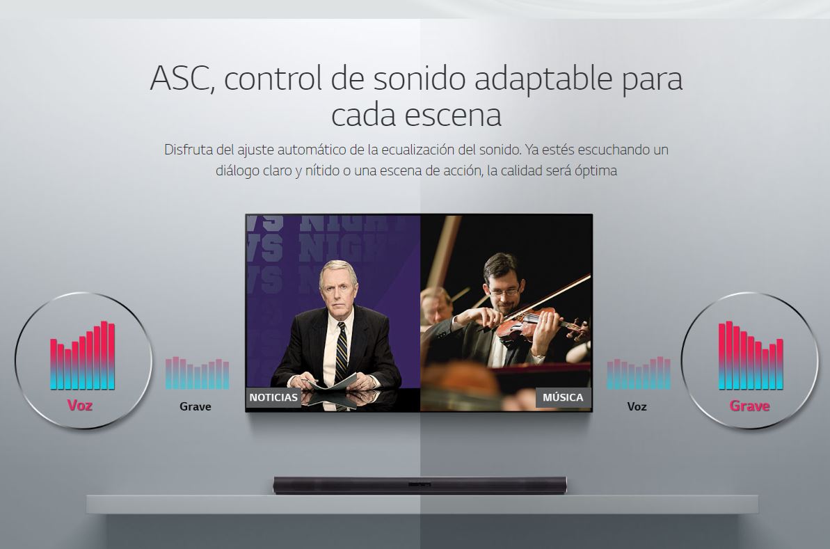 barra de sonido control sonido